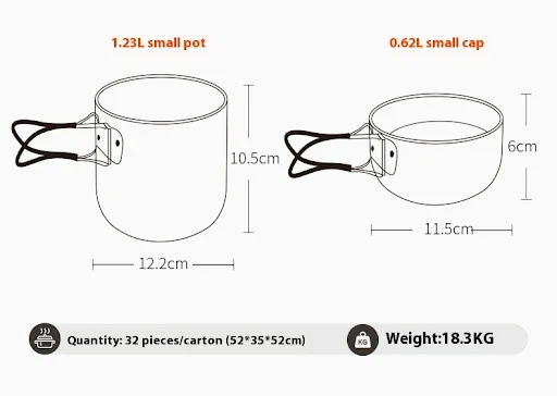 Title 19, Portable Outdoor Camping Cookware Set for Picni...