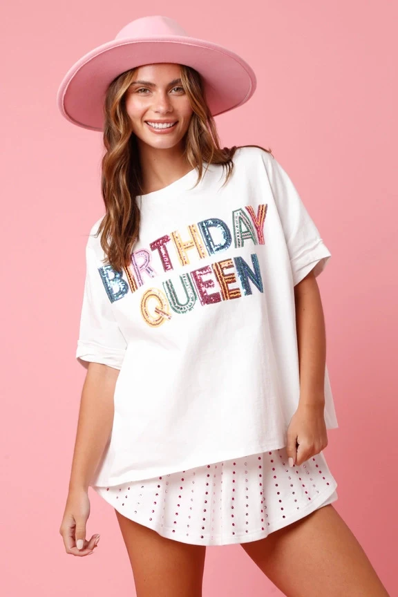 Verjaardag Lovertjes Top Los T-shirt voor dames — foto 2