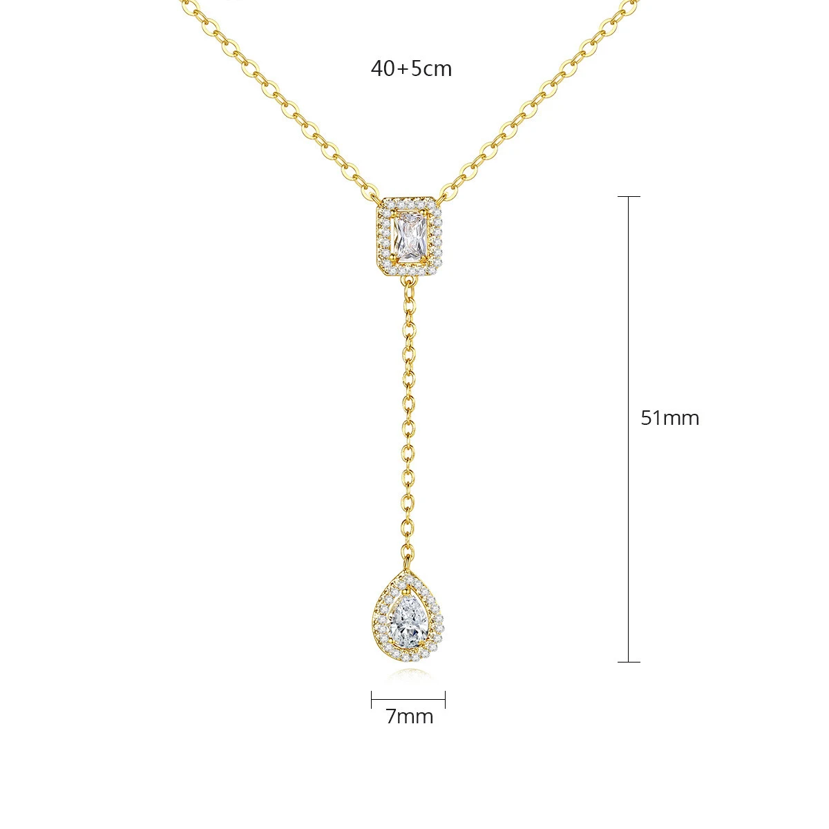 Colar feminino com pingente de cobre e zircônia, um acessório elegante e charmoso para realçar seu visual, perfeito para diversas ocasiões. — foto 3