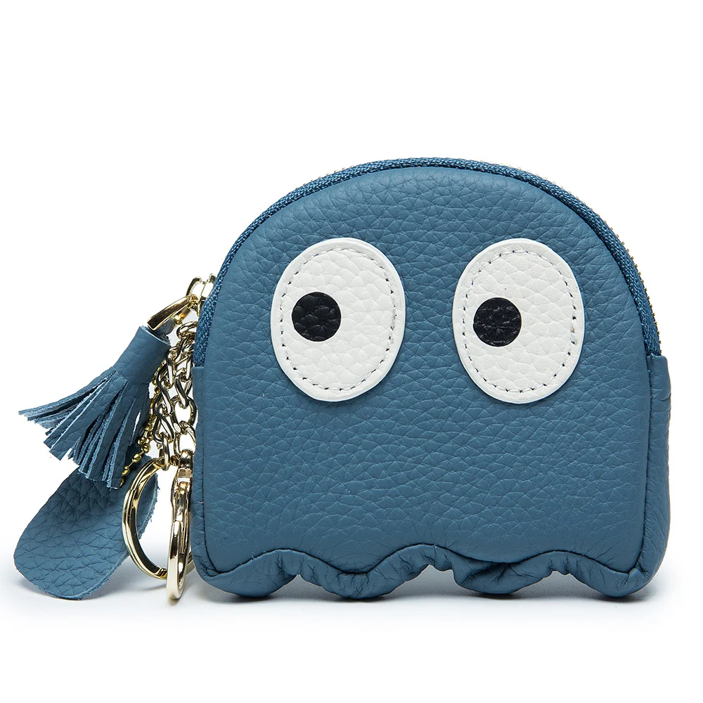 Echte leren portemonnee Mini Schattig Koeienhuid muntzakje Compact en schattig om munten en andere kleine items in te bewaren. — foto 18