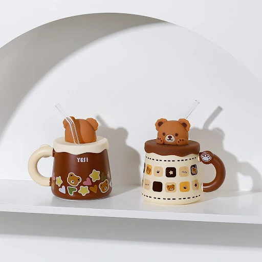 Title 3, Bear Large Capacity Straw Mug With Lid perfect ...