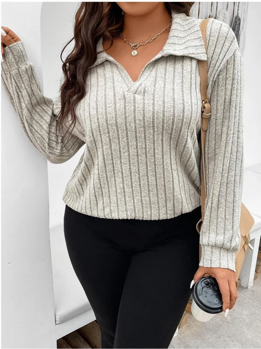 Top taglie forti da donna in tinta unita, comfort e stile per ogni giorno. Scegli tra una vasta gamma di modelli versatili e valorizza la tua figura. — foto 4