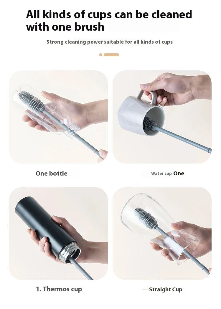 Silicone Cup Brush for thorough cleaning, no dead angles, perfect for feeding bottles and glasses, easy to use and effec — photo 17