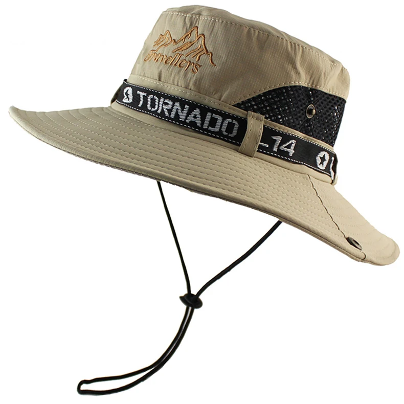 Chapéu de palha pescador masculino, protetor solar de verão ao ar livre com cobertura facial. Perfeito para pesca e sol. — foto 5