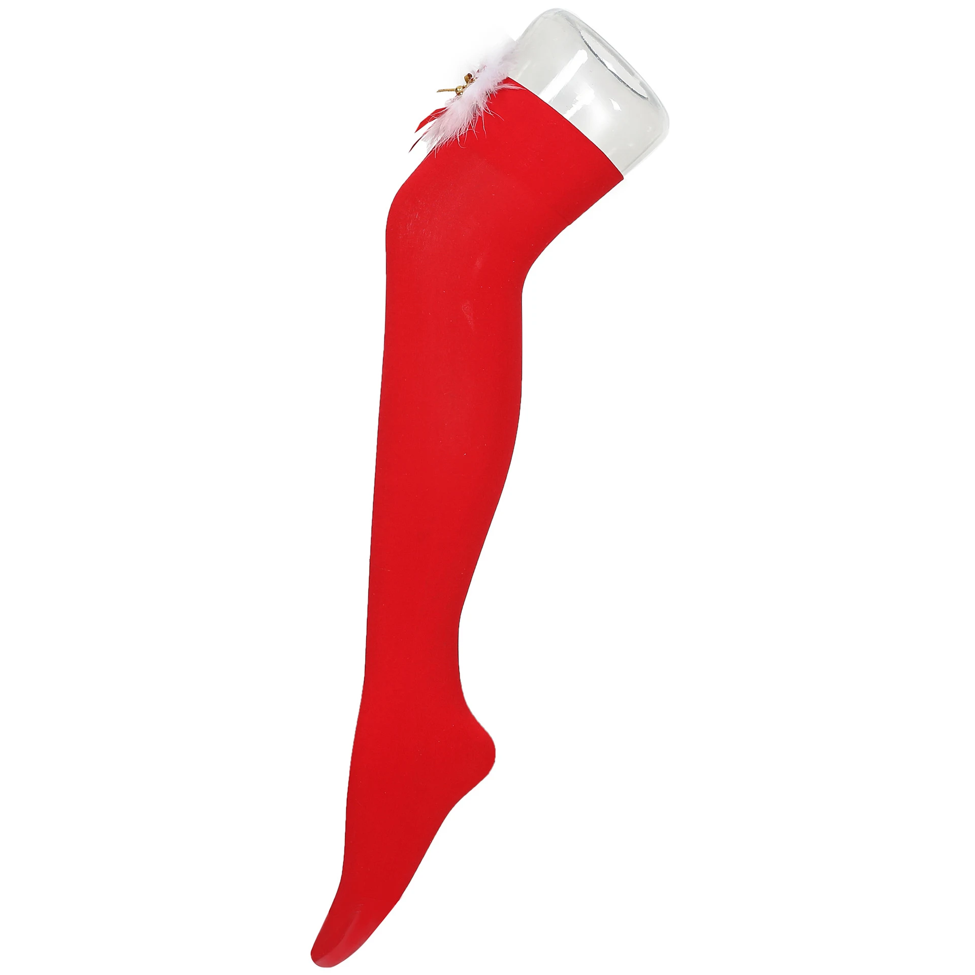 Title 2, Thickened Womens Red Long Bow Christmas Stocki...