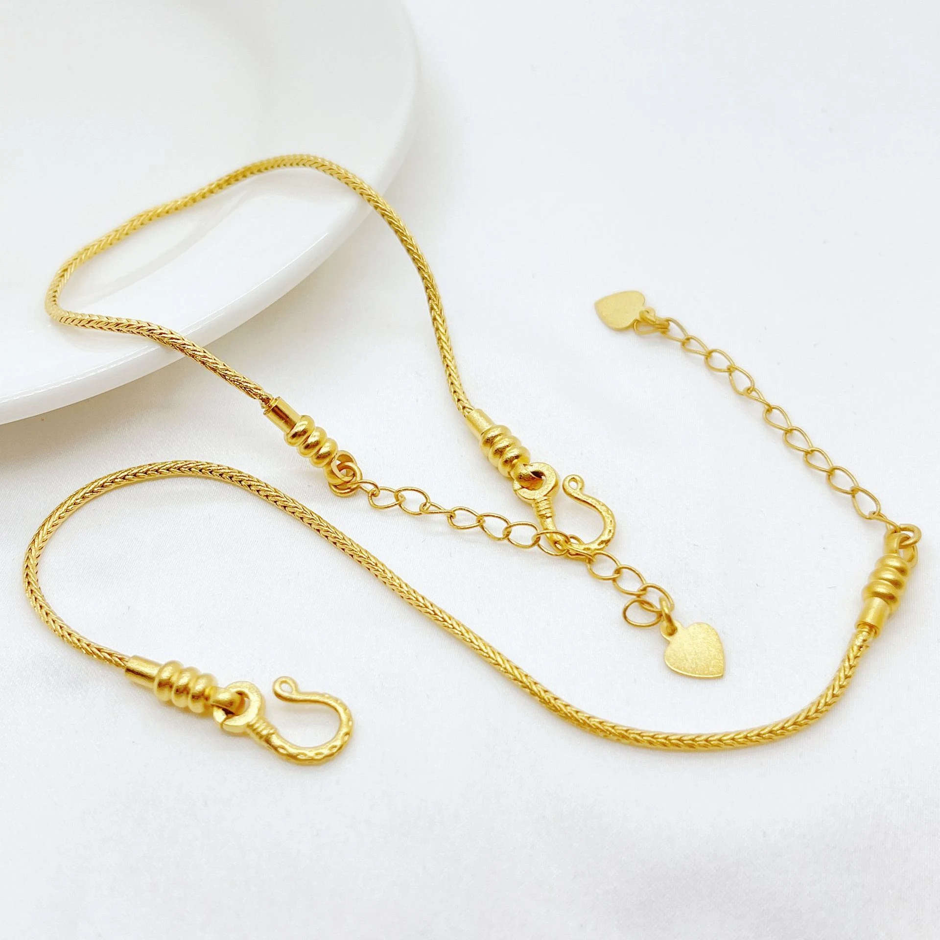 Title 5, Pulseira DIY de ouro aluvial estilo antigo, oss...