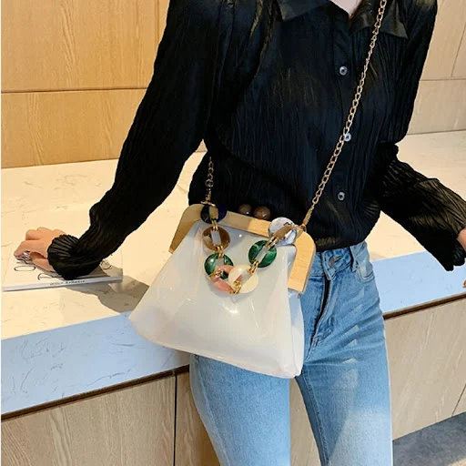 Title 11, Fashion Transparent Portable Bucket Chain Messe...