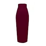 Elegante Mid-Length Bandage Rok met Hoge Taille en Elastische Heup. Modieuze One-Step Rok voor een stijlvolle en flatterende look. — foto 38