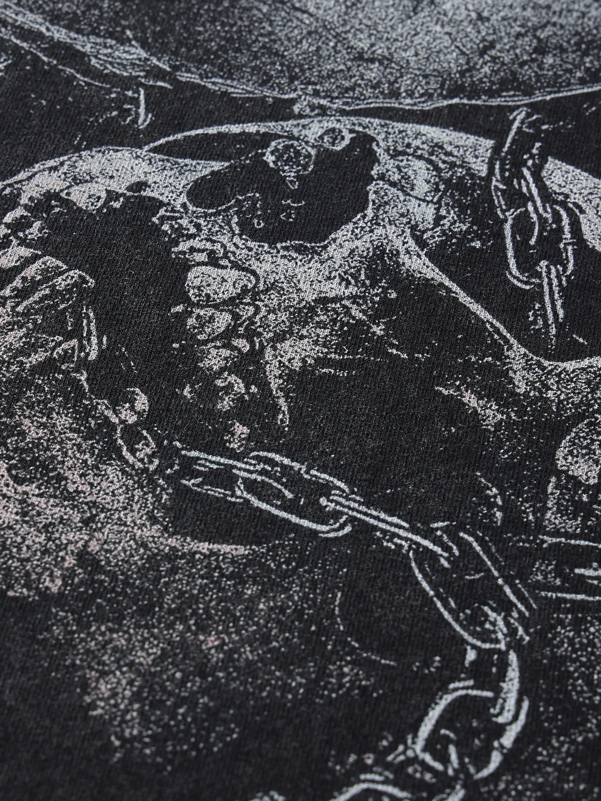 Title 7, Heren Dark High Street Skull Print Hip Hop T-sh...