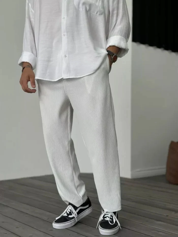Title 1, Hong Kong Style Losse Rechte Sport Casual Broek...