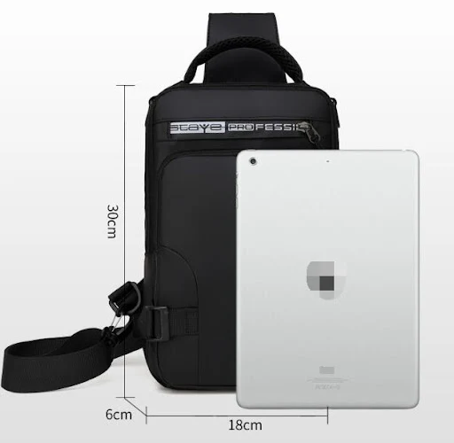 Title 1, Bolsa Crossbody Masculina Casual com Carregamen...