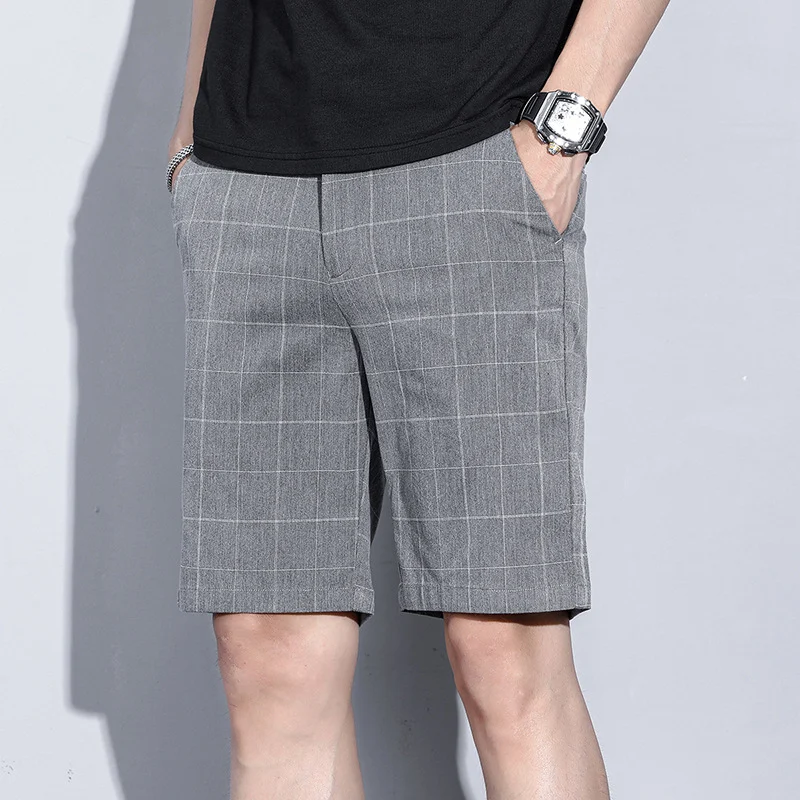 Title 6, Thin Casual Checked Suit Trousers Trendy All-ma...