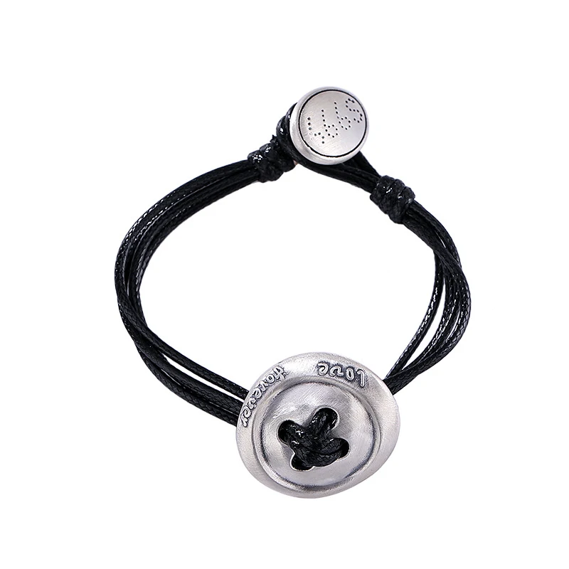 Moda coreana feminina Botões de couro com corda. Elegância e estilo para blusas e jaquetas. Detalhes sofisticados para um visual único. — foto 1