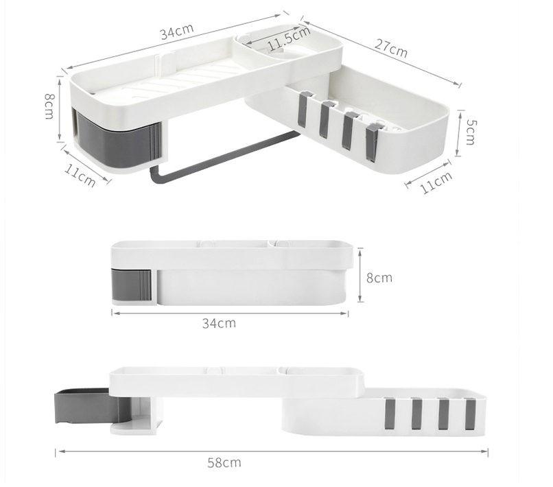Multifunctional Bathroom Shelf Maximize your bathroom space with this stylish and practical storage solution. Organize y — photo 4