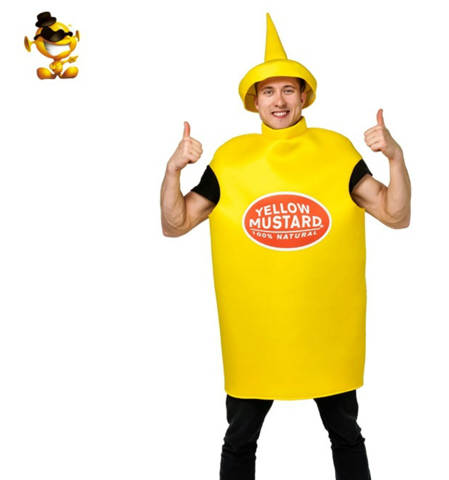 Title 3, Volwassen paar mosterd en tomatensaus kostuum, ...