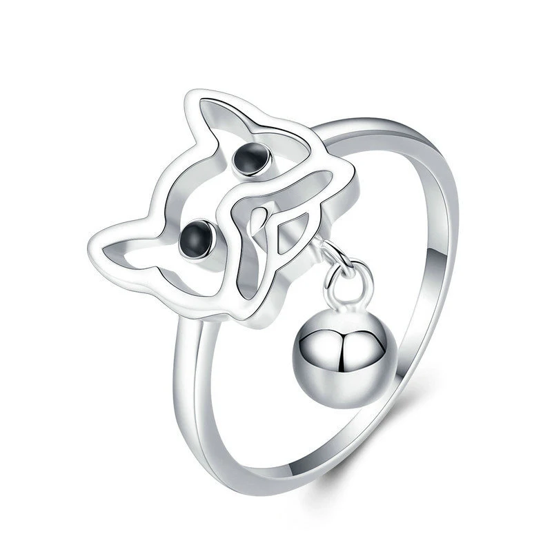 Anel de prata esterlina com design de animal de estimação fofo. Joia perfeita para amantes de animais. Anel de prata 925. Presente ideal para ela. — foto 2