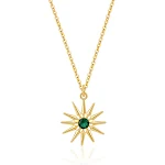 Pingente Clássico de Girassol com Fechadura, Personalidade, Zircônia Micro Inlay. Elegância e charme em uma joia única. — foto 1