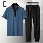 Ice Silk Short-sleeved T-shirt Suit Comfortable and Breathable POLO Shirt Perfect for Summer Wear Lightweight and Cool I — photo 1