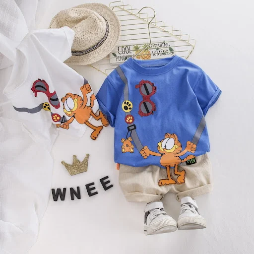Title 2, Conjunto de camiseta com gola redonda e estampa...