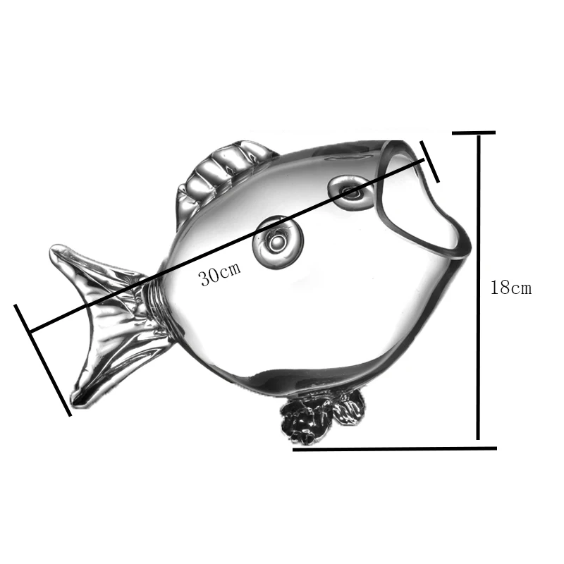 Title 1, Mini Fish Glass bowl Figurine Clear Transparent...