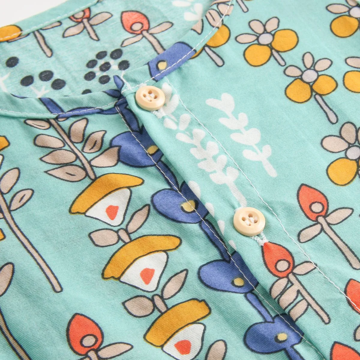 Title 10, Floral Cotton Long Sleeveless Onesie for Newbor...