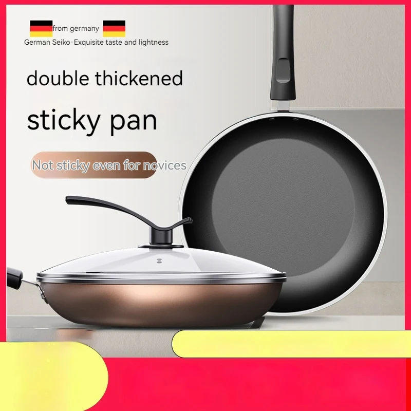 Flat non-stick frying pan for household use, ideal for pancakes, steaks, and omelets. Convenient auxiliary tool, easy to — photo 17