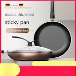 Flat non-stick frying pan for household use, ideal for pancakes, steaks, and omelets. Convenient auxiliary tool, easy to — photo 17