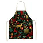 Avental de Natal para cães da série Household Green, em linho, para cozinha. Protege a roupa, adiciona um toque festivo e alegria ao cozinhar. — foto 11