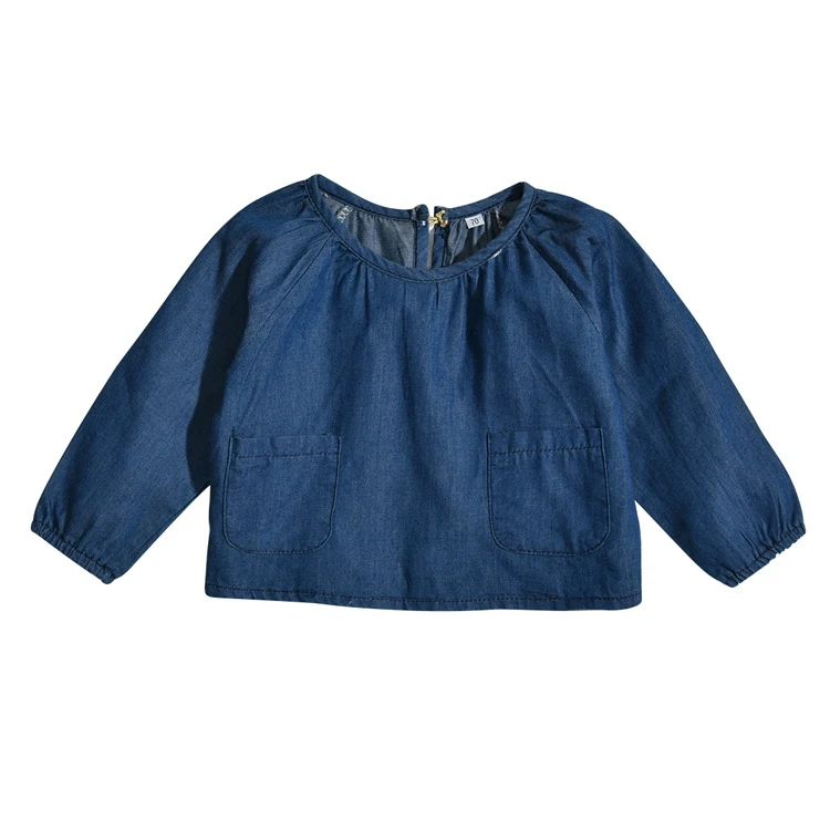 Roupa de bebê triangular de denim Conforto e estilo para seu pequeno Design triangular exclusivo Tecido jeans macio e durável Perfeito para brincar e explorar Livre movimento — foto 1