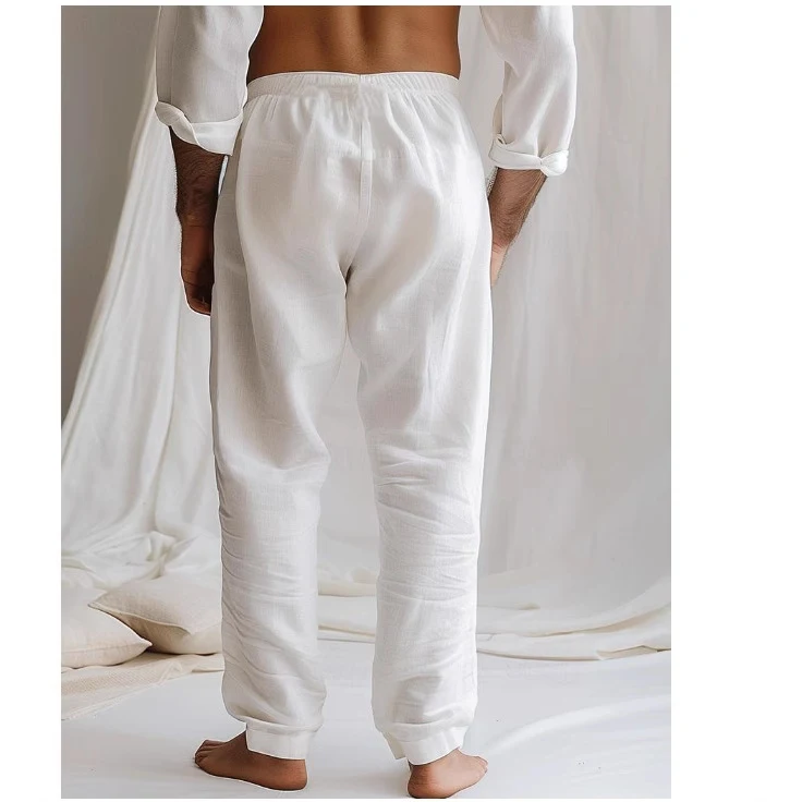 Title 2, Summer Mens Pants Elastic Waist Breathable Tro...