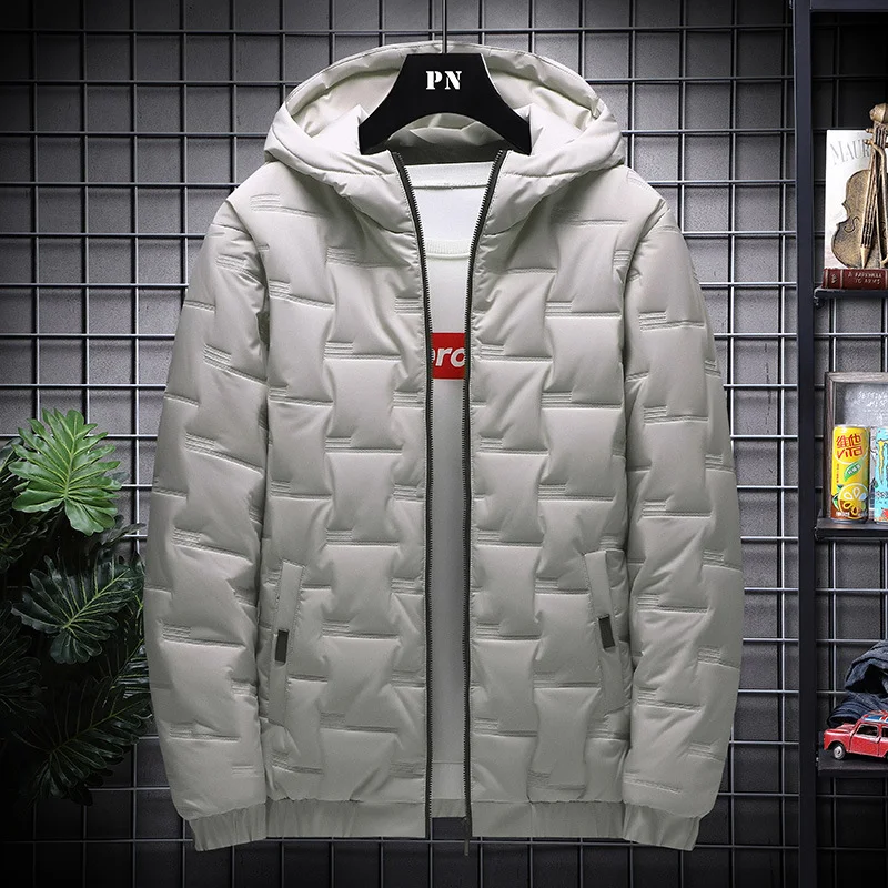 Men's down cotton winter hooded padded jacket. Warm, comfortable, and protective. Perfect for cold weather conditions. S — photo 5