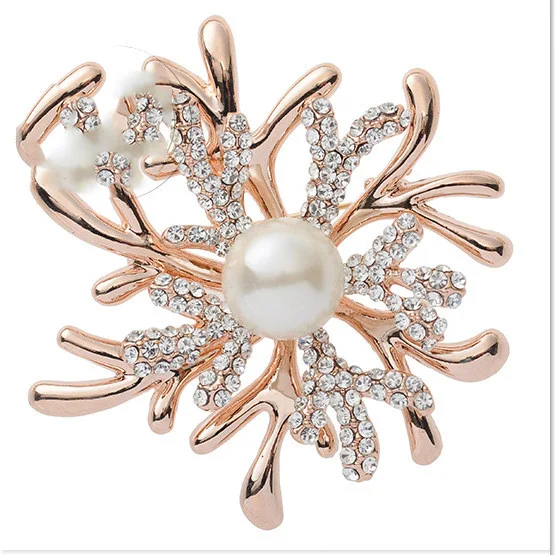 Fivela de lenço de strass de pérola Acessório elegante para lenços Adiciona sofisticação e brilho ao seu look Fácil de usar e versátil para diversas ocasiões — foto 1