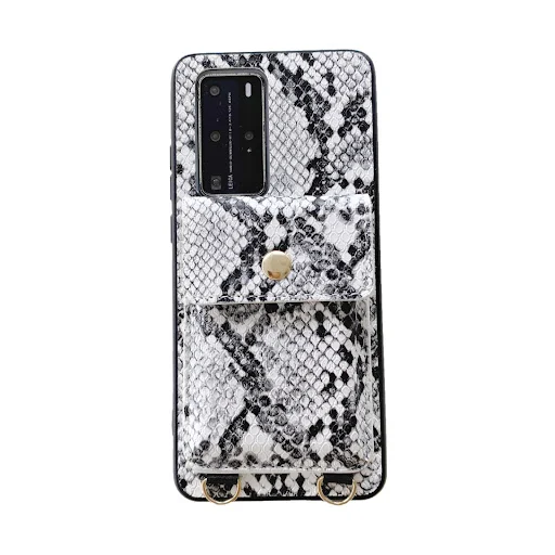 Title 3, Diagonal Strap Leopard Print Card Wallet Protec...