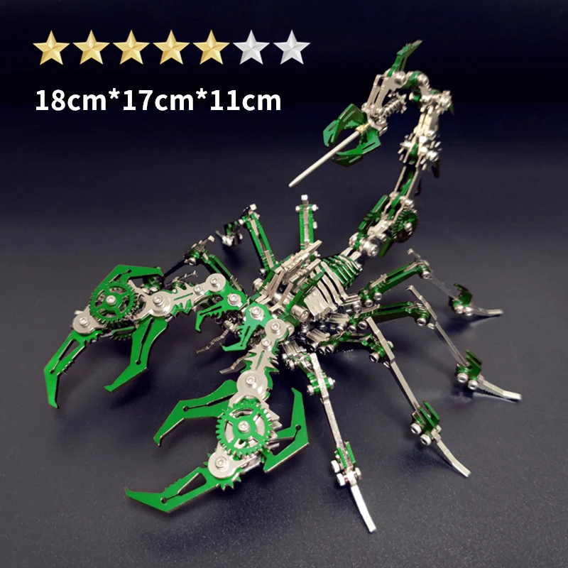 Title 5, Steel Scorpion King Color 3D Puzzle Model Metal...