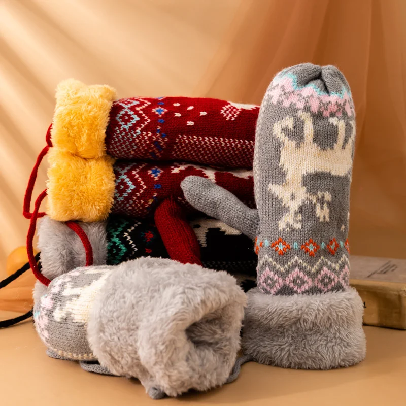 Title 2, Fingerhandschuhe Damen Winter Student Cartoon T...