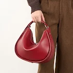 Bolsa Selenodont Design de couro genuíno sob o braço, transversal e versátil, perfeita para combinar com qualquer roupa — foto 8
