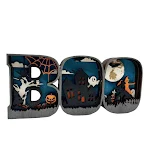 Ornements décoratifs en bois Lettres BOO pour festivals. Éclairage créatif. Créez une ambiance festive unique avec ce design original. — photo 3