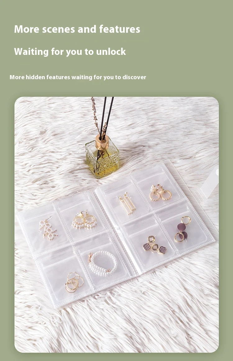 Title 3, Transparent Jewelry Earrings Storage Bag Keep y...