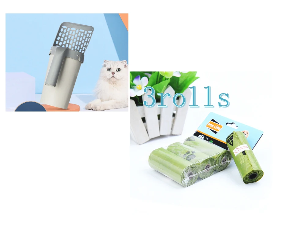 Large cat litter scoop with fine hole integrated storage. Easy cleaning and convenient use, keeping your cat's litter bo — photo 4