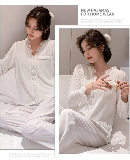 Title 4, Gold Velvet Pajamas Womens Long-sleeved Homewe...