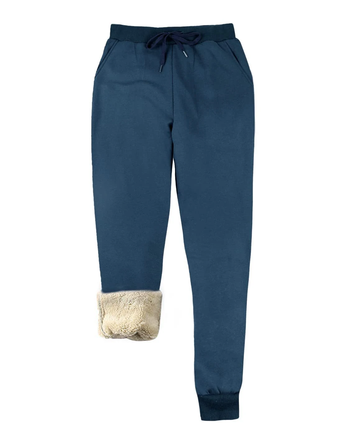 Sportliche Hose Casual Loose-Fit Tapered Fleece-gefüttert für Fitness Training. Bequemer Tragekomfort und Bewegungsfreiheit. — foto 4