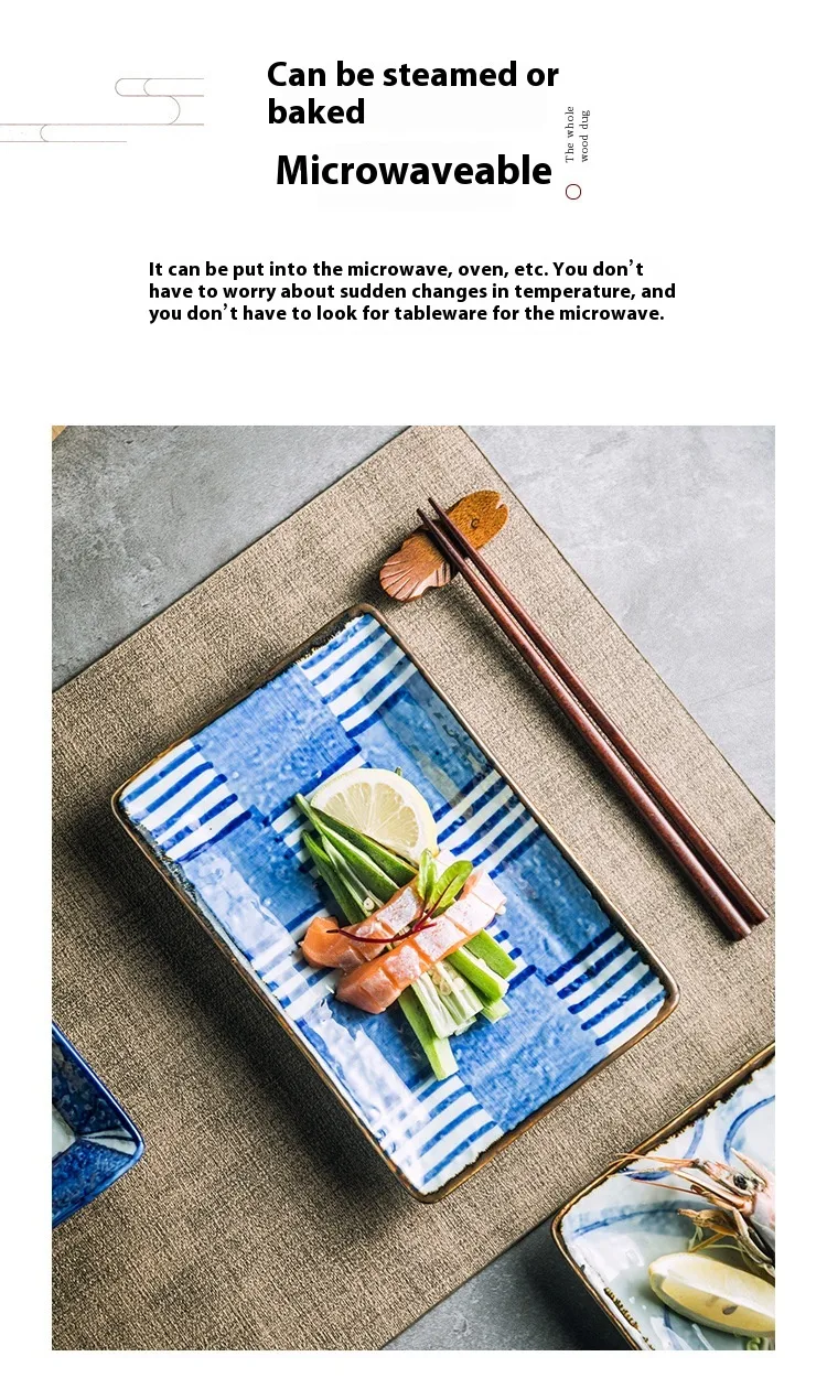 Title 12, Creative Salad Vintage Ceramic Sushi Plate. Ser...
