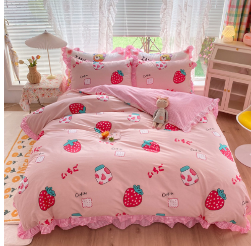 Title 2, 100% Cotton Princess Quilt Cover Cartoon Studen...