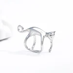 Brincos Criativos de Gatinho Fofos Sem Furo, Clip Osso da Orelha. Moda divertida e charmosa! Perfeitos para um visual único. — foto 3