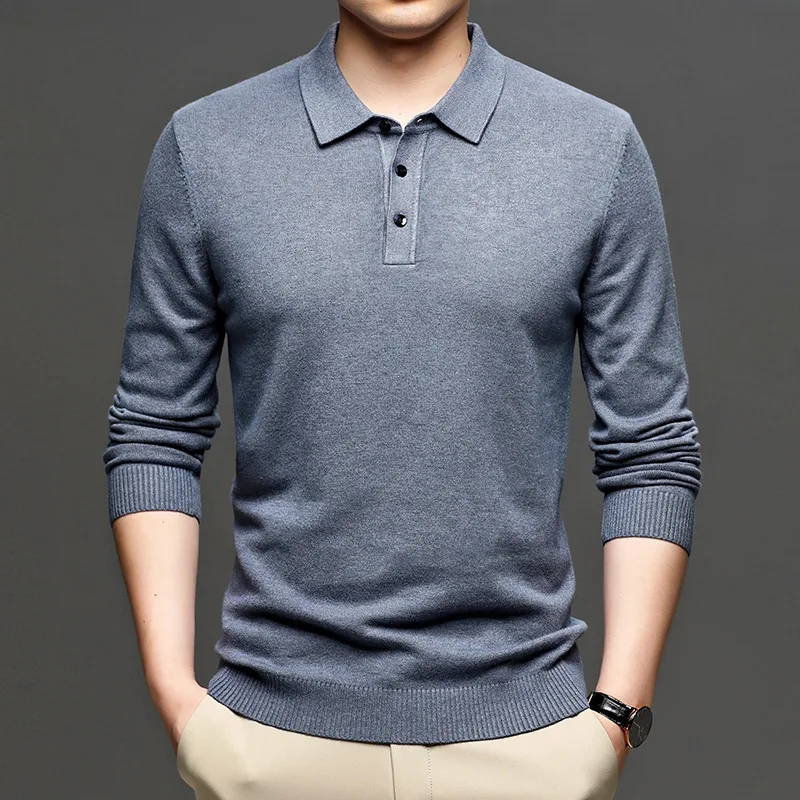 Title 5, Middle-aged Casual Bottoming Shirt New Solid Co...