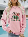 Felpa con cappuccio casual stampata con motivo I'm Not GOING — foto 6