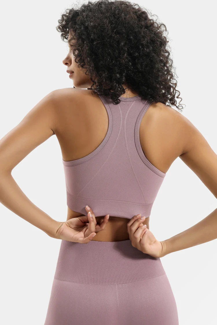 Title 16, Pure color seamless yoga sports underwear for u...