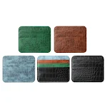Carteira de cartão de couro ultrafina de dupla face e grande capacidade, ideal para cartões, dinheiro e documentos, leve e elegante para uso diário. — foto 10