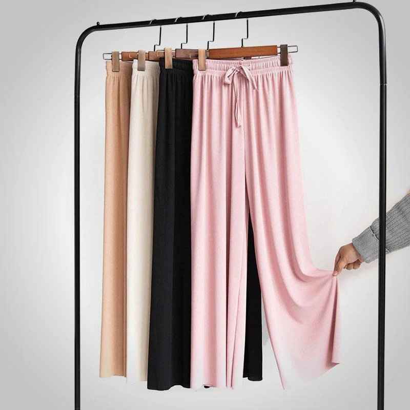 Title 2, Womens Ice Silk Wide-leg Slimming Casual Pants...