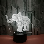 Nova luminária 3D de elefante Luz LED visual colorida Sensível ao toque Decoração de presente Abajur 3D pequeno Ilumine seu espaço com charme. — foto 8